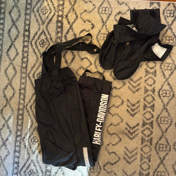 Harley Davidson rain gator pants with boot covers size Large - Picture 2 of 7